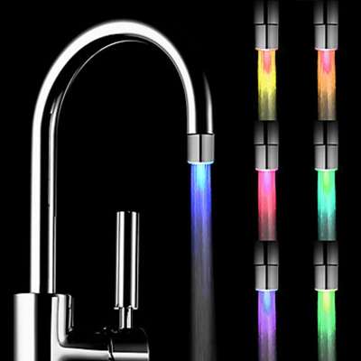 2018 New Arrivals ABS Stream Faucet Tap LED Light Shower Head Water For Home Use with low price