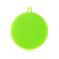 2020 New Soft Washing Brush Magic Food-grade Round Cleaner Dish Scrubber Silicone Sponge For Kitchen