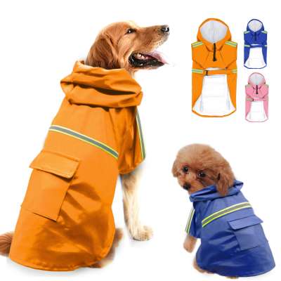 Pet Dogs Rain Jacket Adjustable Lightweight Raincoat with Reflective Stripe for  Small Medium Large Dog,Puppy Waterproof Clothes